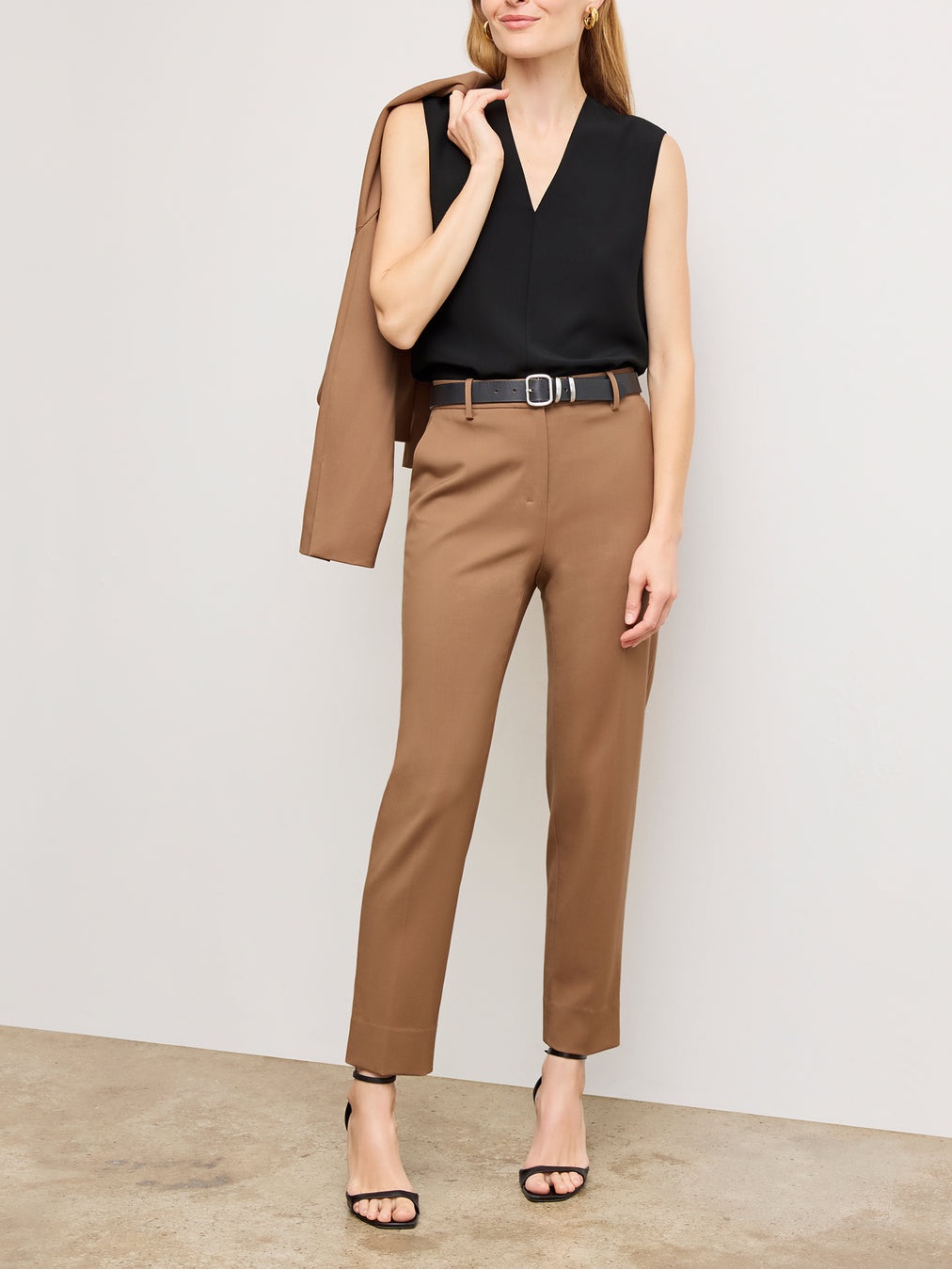 Mm. Lafleur The Mejia Pant - Washable Wool Twill In Camel Saddle